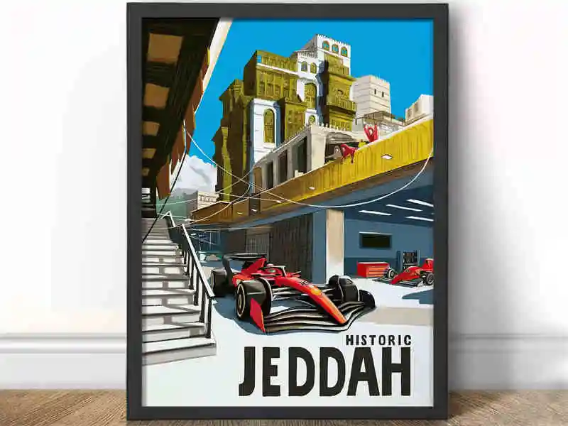بوستر حلبة جدة فورمولا رسم